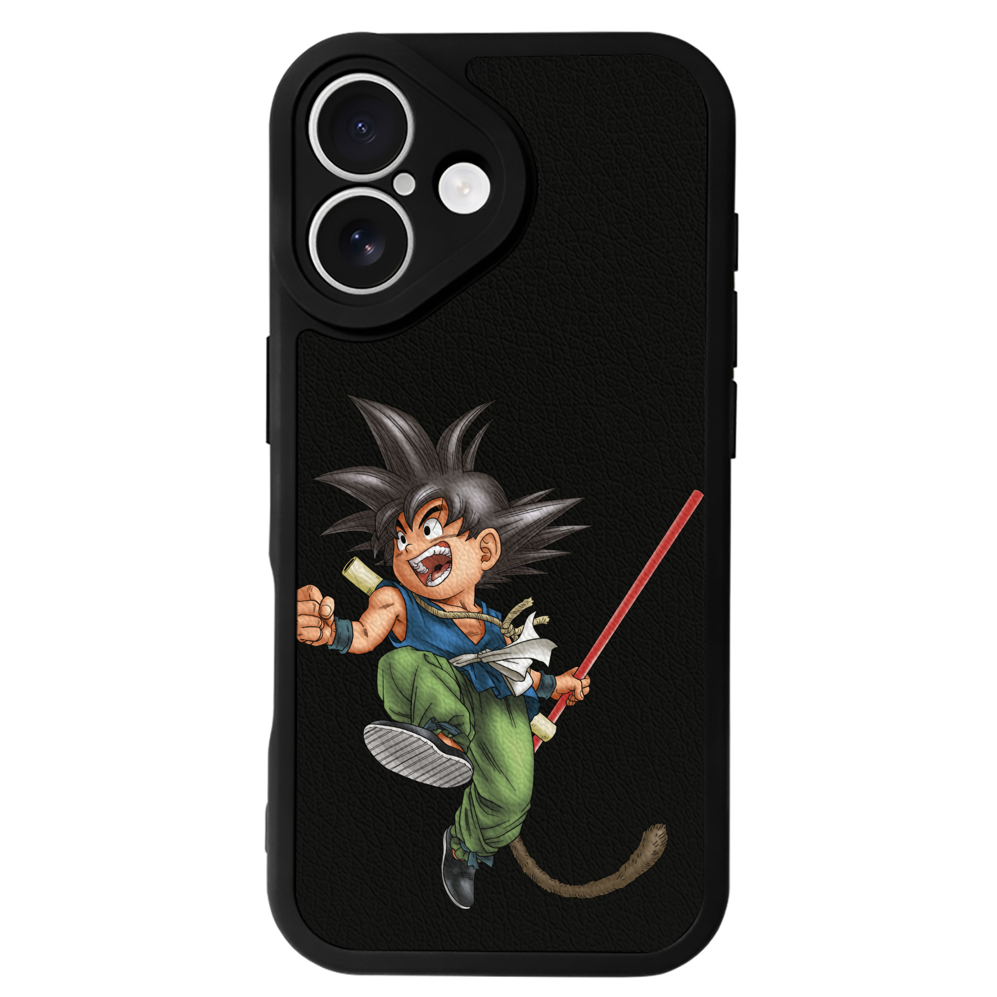 （画像用） ドラゴンボール 孫悟空（そん ごくう）Son Goku カカロット DRAGON BALL Kakarotto 【iPhone 16シリーズ対応】シリコンスマホケース（レザー調） 材質：シリコン